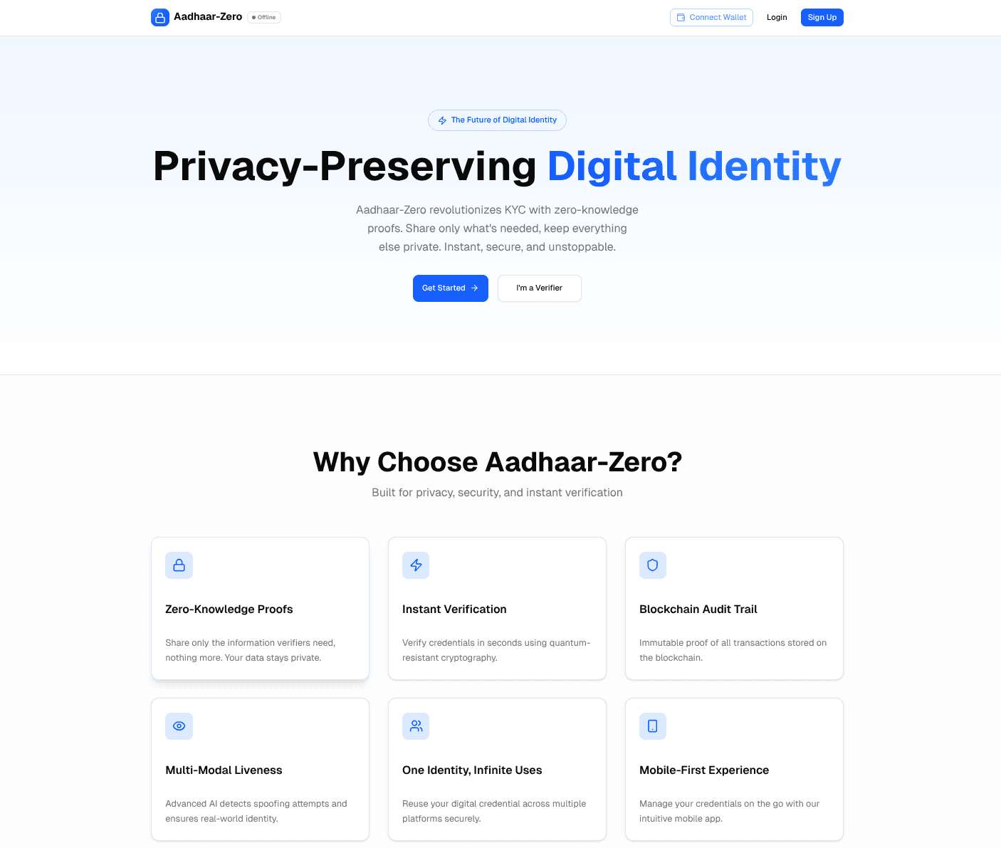 Aadhaar-Zero - Privacy-Preserving KYC with Zero-Knowledge Proofs