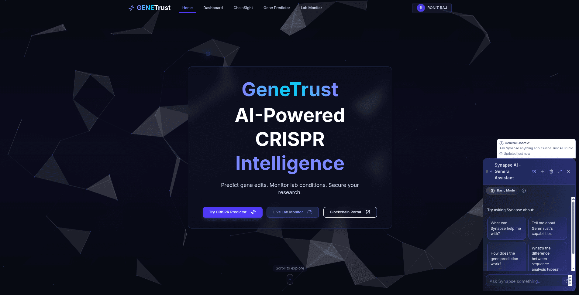 GeneTrust AI Studio - AI-Powered CRISPR Intelligence Platform