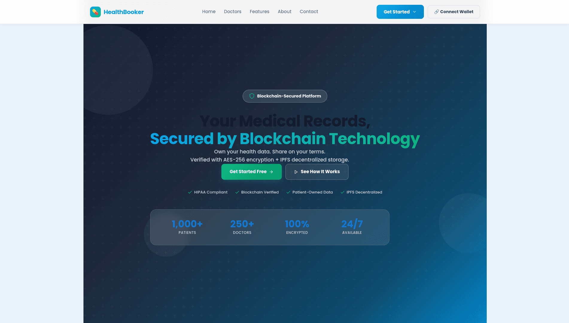 HealthBooker - Blockchain-Powered Medical Records Management Platform