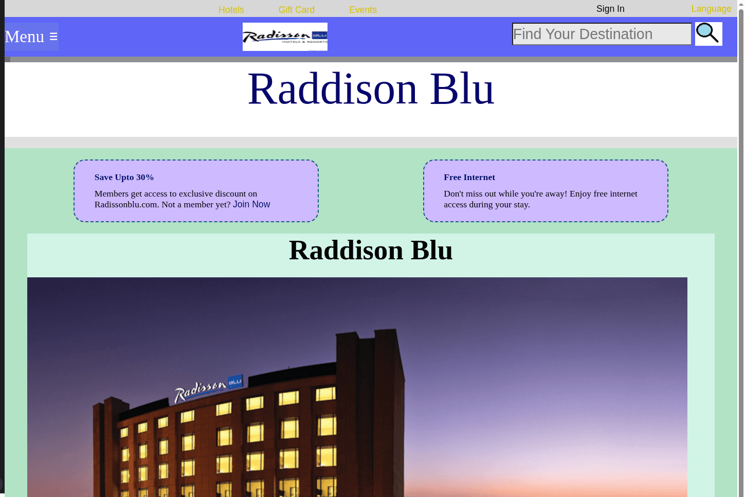 First Website - Where It All Started - Static HTML/CSS, 2019